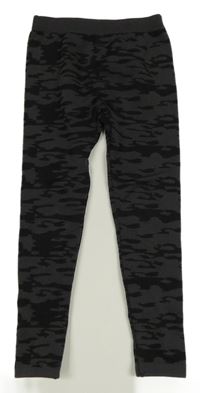 Šedo-černé army zateplené punčocháčové legíny 