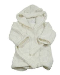 Bílý froté župan s kapucí 
