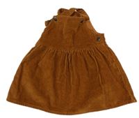 Hnědé manšestrové laclové šaty LC Waikiki