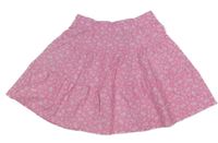 Neonově růžovo-bílá květovaná sukně St. Bernard