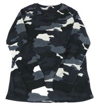 Černošedé army fleecové mikinotriko M&S