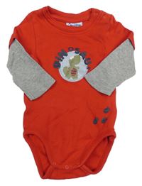 Červeno-šedé body s dinem Impidimpi