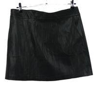 Dámská černá koženková sukně Next 