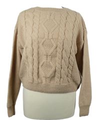 Dámský pudrový crop vzorovaný svetr Shein 