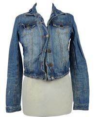 Dámská modrá riflová crop bunda South