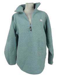 Dámská světlemodrá huňatá oversized mikina s logem a stojáčkem 4th Arq