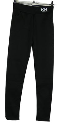 Dámské černé thermo legíny 