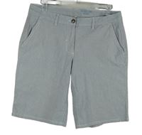 Dámské modro-bílé proužkované plátěné kraťasy 