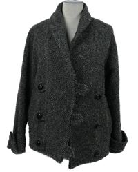 Dámský tmavošedý vlněný kabát Sezane 