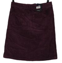 Nové - Dámská vínová manšestrová sukně M&S