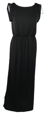 Nové - Dámské černé dlouhé šaty s rozparky H&M