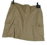 Nové - Dámská béžová plátěná sukně s kapsami Briggs 