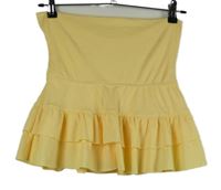 Dámská žlutá sukně se všitými kraťasy s volánky Shein 