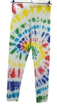 Dámské bílo-barevné batikované legíny Champion 