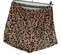 Dámské skořicovo-černé vzorované kraťasy 