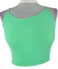 Dámský světlezelený žebrovaný crop top FB Sister 