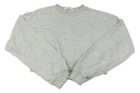 Světlešedá melírovaná crop mikina H&M