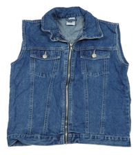 Modrá riflová propínací vesta Alive