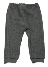 Šedé vzorované baggy tepláky 