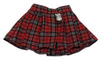 Nové - Červeno-černo-bílá kostkovaná vlněná sukně St. Bernard