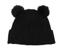 Černá čepice s bambulemi H&M vel.122-140