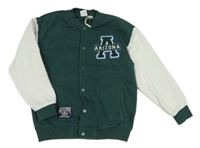 Tmavozeleno-bílá baseballová mikina s písmenem L&D