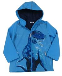 Modrá sofshellová bunda s dinosaurem a kapucí zn. Topolino