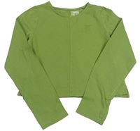 Khaki crop triko s výšivkou TCM