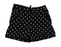 Černé puntíkaté bavlněné kraťasy H&M