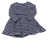 Tmavomodro-bílé pruhované šaty Mothercare