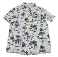 Bílá košile s palmami H&M