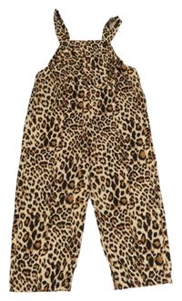 Béžovo-hnědo-černé leopardí laclové kalhoty zn. Shein