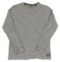 Šedo-tmavomodré pruhované triko zn. Yigga