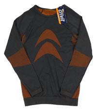 Nové - šedo-hnědé thermo triko Crivit