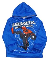 Modrá mikina se hrdinou a kapucí 