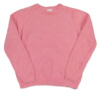 Neonově růžový chlupatý svetr F&F