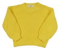 Žlutý žinylkový svetr H&M