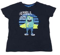 Tmavomodré tričko s příšerkou Kiki&Koko