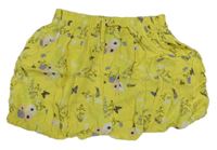 Žlutá květovaná sukně Y.F.K.