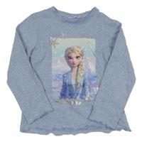 Světlemodré melírované triko s Elsou Disney
