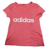 Růžové sportovní tričko s logem Adidas