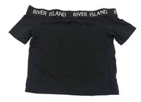Černé crop  tričko River Island