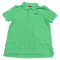 Zelené polo tričko s logem Slazenger