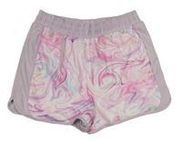 Růžovo-lila vzorované sportovní kraťasy zn. Next 