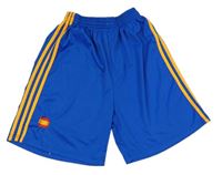 Safírové funkční sportovní kraťasy s výšivkou Adidas vel. 180