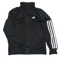 Černá propínací sportovní mikina s logem Adidas