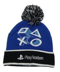 Tmavomodro-černá pletená čepice PlayStation Primark