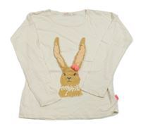 Smetanové triko se zajíčkem Billieblush