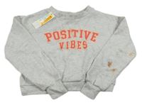 Nové - Šedá crop mikina s nápisem Jeff&Co