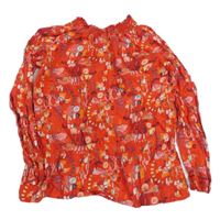 Červená halenka se vzorem Vertbaudet